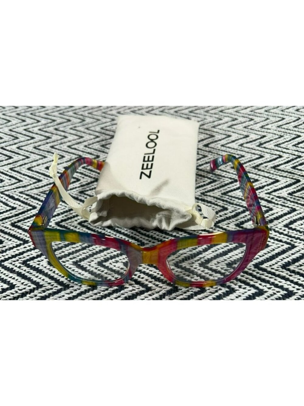 Zeelool Rainbow Cat-Eye Glasses Frame With Soft Pouch Model JGA539677 Size 48-21